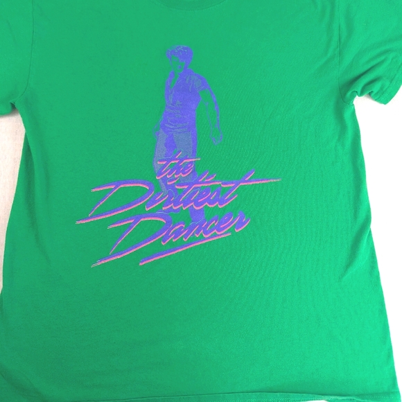 Dirty Dancing The Dirtiest Dancer Patrick Swayze green Tee Size Medium - Picture 1 of 6